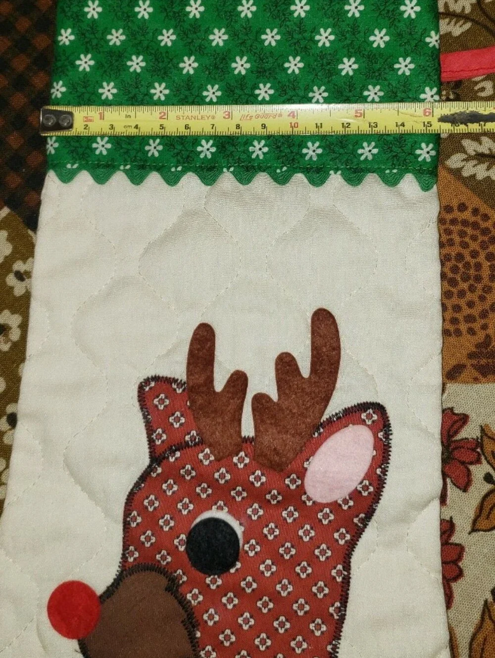 Handmade vintage quilted